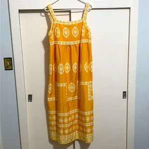 Miss Look Beautiful yellow sun dress sz m